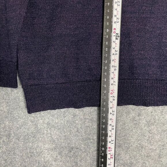 Apt 9 Soft Merino Wool Blend Sweater Mens XL Blue V-Neck Slim Pullover Washable - Picture 7 of 8